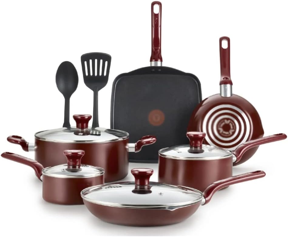 12PC set RED kitchen cookware set non stick cooking pot set cookware sets pots and pans nonstick kitchen cookwear