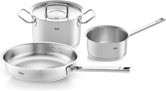 Fissler Original-Profi Collection Stainless Steel 4 Piece Set with Metal Lids